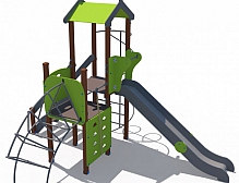 ДИО 04116 Детский игровой комплексом с металлическим скатом Н-1500 и лазом